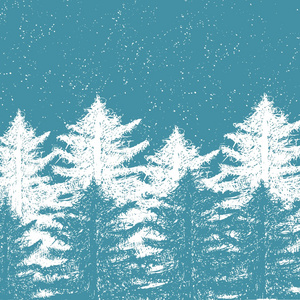 冬天背景与树