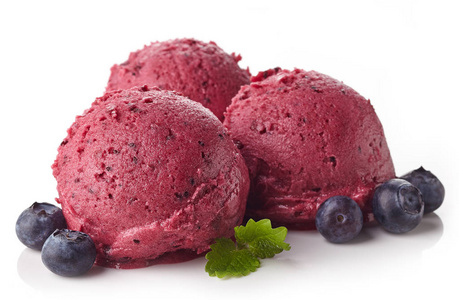 新鲜的蓝莓果汁冰糕