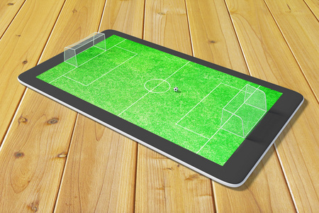 足球在数字平板电脑游戏的概念