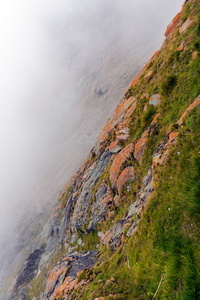 在有雾的天气大格洛克纳山