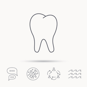 牙齿的图标。口腔医学标志