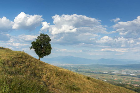 保加利亚布拉戈耶夫格勒地区 Ograzhden 山的壮观日落景观