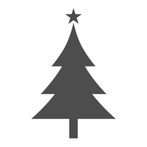 圣诞树平面图标