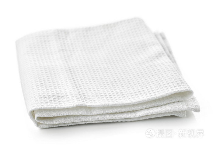 白色背景上的白毛巾