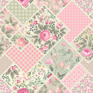 modle sans couture patchwork floral