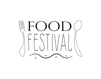 美食节标志.网络矢量图插画