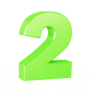 九数字插画三维数字为绿色照片