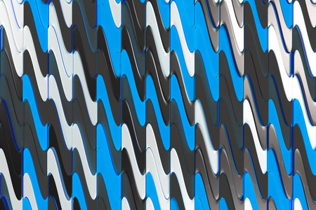 黑色 白色和蓝色的模式扭曲挤压的形状