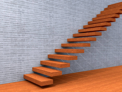 概念性 3d 图楼梯踏步
