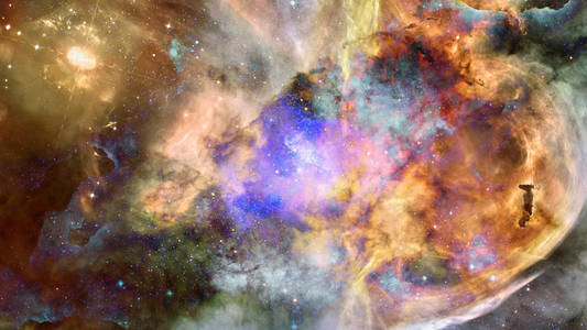 繁星深的外层空间星云和星系
