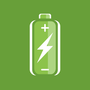 绿色电池充电图标