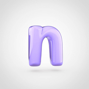紫罗兰色卷字母 N