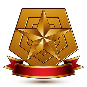 五角星星五角颗金色的星星照片