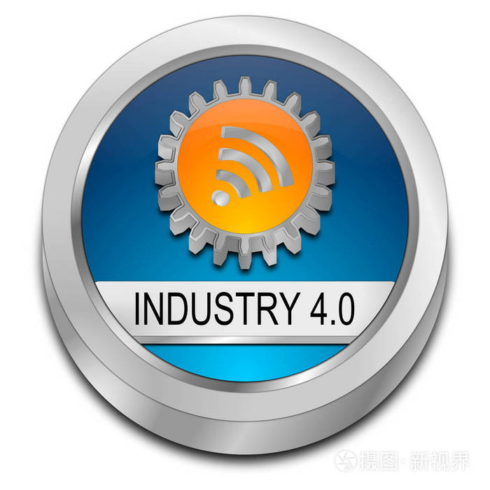 工业40按钮3d图