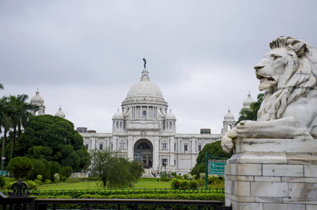 宫殿在印度到加尔各答维多利亚纪念 Hal