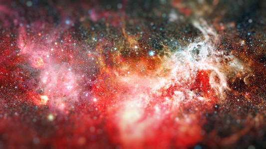 美丽的星云和银河。科幻艺术与小自由度。Nasa 提供的这个图像的元素