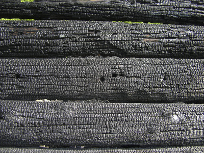 天然木材木炭分离上白色，硬木木炭。木炭的表面细节。黑木炭纹理背景