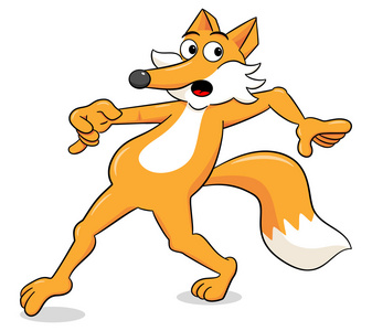 狐狸了悄悄地溜走照片