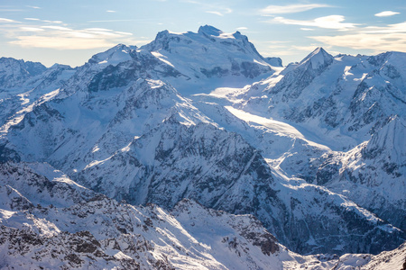 阿尔卑斯山冬季风景