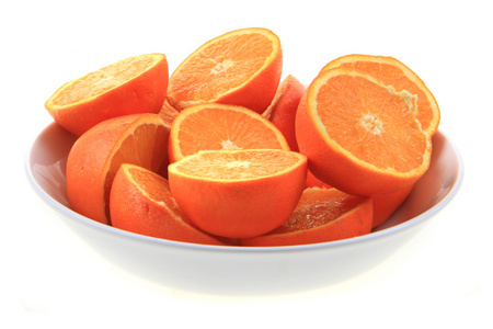 新鲜橙子隔离