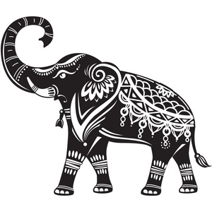 程式化的装饰的大象