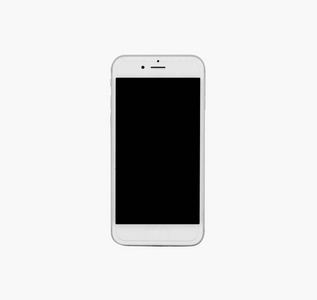 与孤立在白色背景上的空白屏幕智能手机