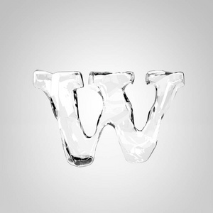 透明的水晶字母 W