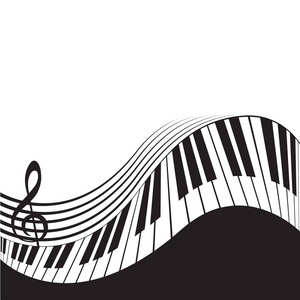 颜色键风格的钢琴键和壁.音乐背景, 模板, 海报.黑白相间的颜色照片