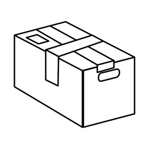 纸箱盒包装图标