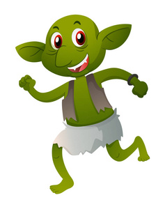 旧衣服绿色精灵的旧衣服插画