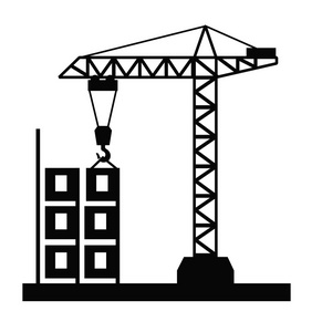 塔式起重机图片-塔式起重机素材-塔式起重机插画-摄图新视界