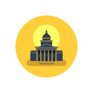 巴黎.法国.圆形图标.矢量图照片