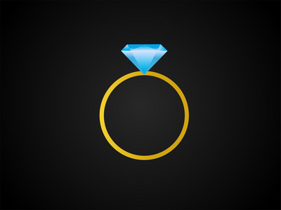 抽象的钻石戒指