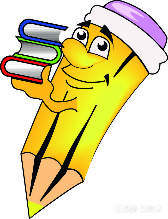 儿童动画的铅笔