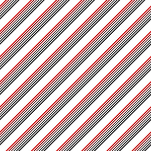 无缝的对角线条纹和线型。矢量黑色和红色