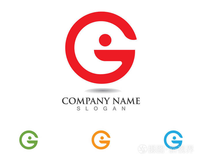 g 字母标志和符号的模板图标