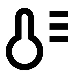 温度计平面矢量图标