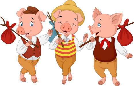 卡通三只小猪