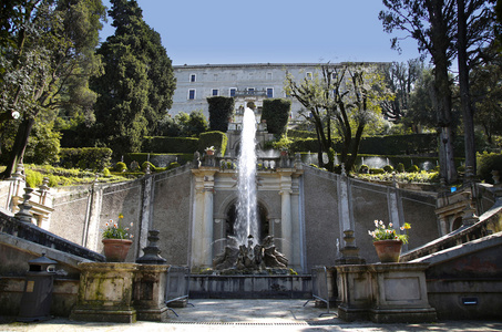 Fontana Dei 拉吉，别墅埃斯特喷泉和花园在 Tivoli n