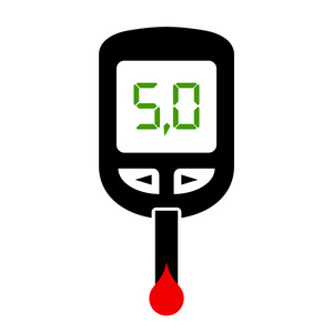 血糖正常血糖仪矢量图标照片
