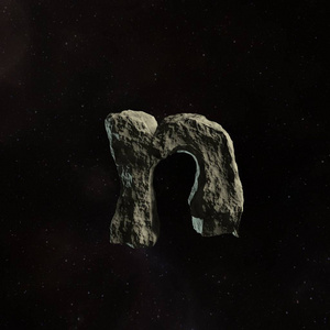黑暗的小行星符号 N