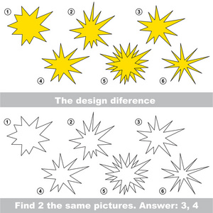 视觉的游戏。找到隐藏的几颗星