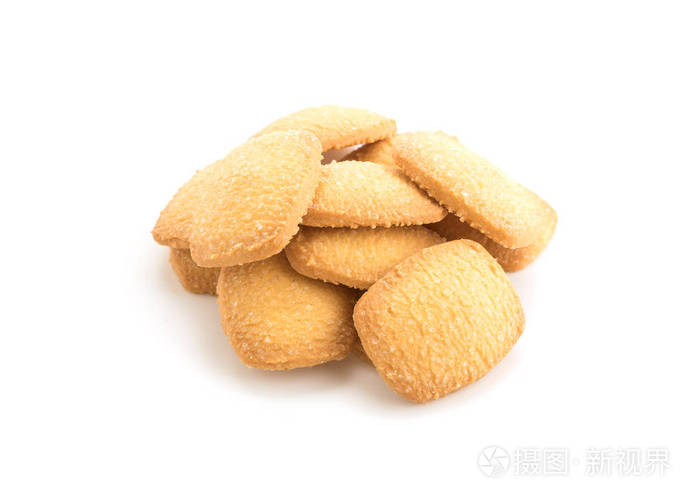 在白色背景上黄油饼干照片-正版商用图片0ph1bd-摄图新视界