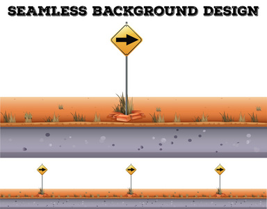 无缝背景与交通标志