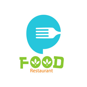 餐饮餐厅标志叉背景矢量图像图片