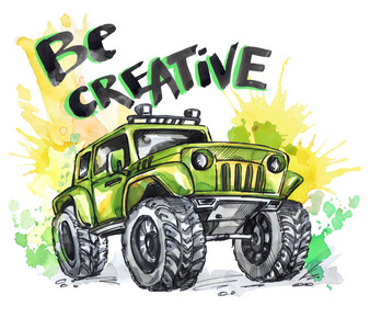 敞篷吉普车图片-敞篷吉普车素材-敞篷吉普车插画-摄图新视界