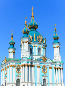 在基辅，乌克兰的圣安德鲁教堂