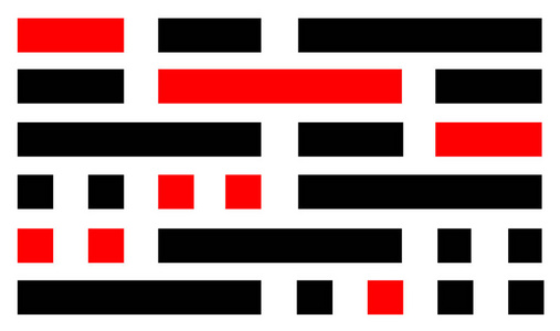 数字抽象线性几何无缝图案的红黑颜色背景设计