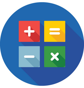 数学符号彩色矢量图标图片