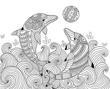 海豚的风格图片-海豚的风格素材-海豚的风格插画-摄图新视界